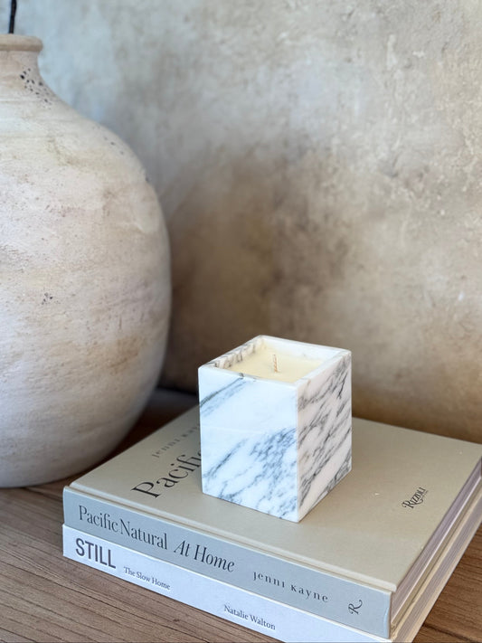 Arabescato Corchia Marble Candle